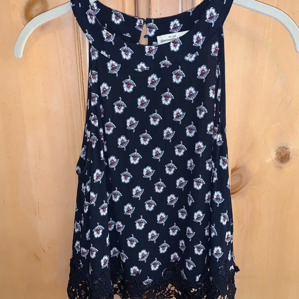 Abercrombie & Fitch Navy Blue Tank Top Blouse